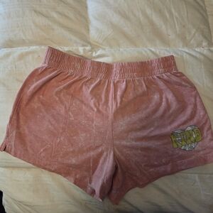 Girl's Pink Graphic Shorts
